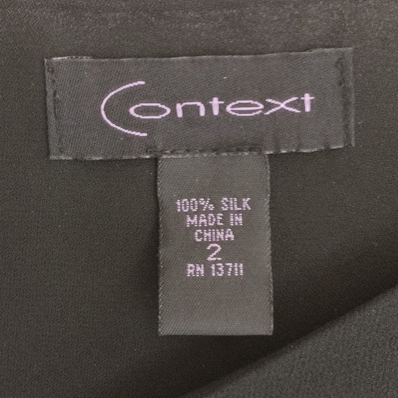 100% Silk Chiffon Black Beaded Sleeveless Top Sz S - Picture 5 of 7